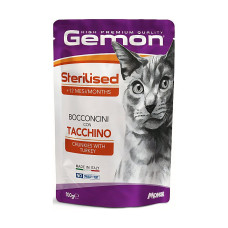 Вологий корм для котів Gemon Cat Wet Sterilized індичка 100 г