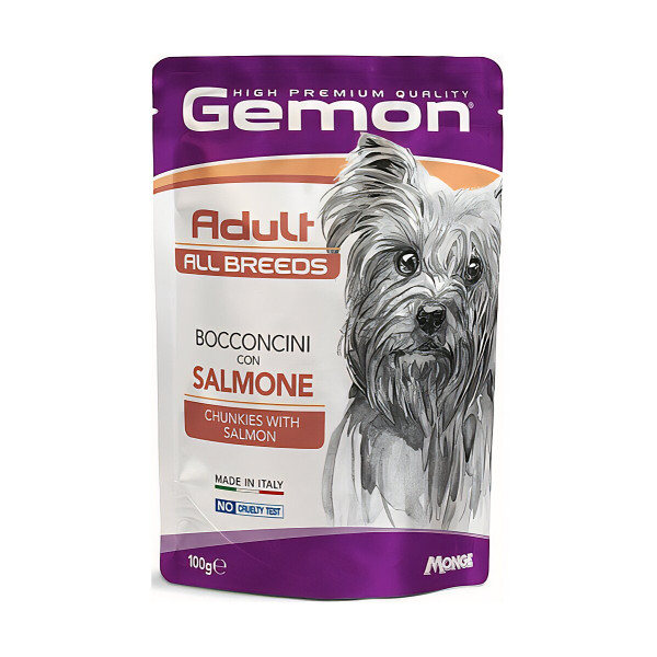 Вологий корм для собак Gemon Dog Wet Adult лосось 100 г