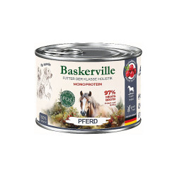 Консервований корм Baskerville Monoprotein FOS Holistic для собак, конина 200 г