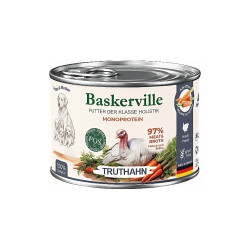 Консервований корм Baskerville Monoprotein FOS Holistic для цуценят і вагітних собак, індичка 200 г