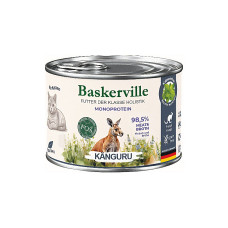 Консервований корм Baskerville Monoprotein FOS Holistic для котів з м'ясом кенгуру та котячою м'ятою 200 г