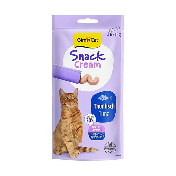Ласощі GimCat Snack Сream Tuna для котів з тунецем 6х15 г