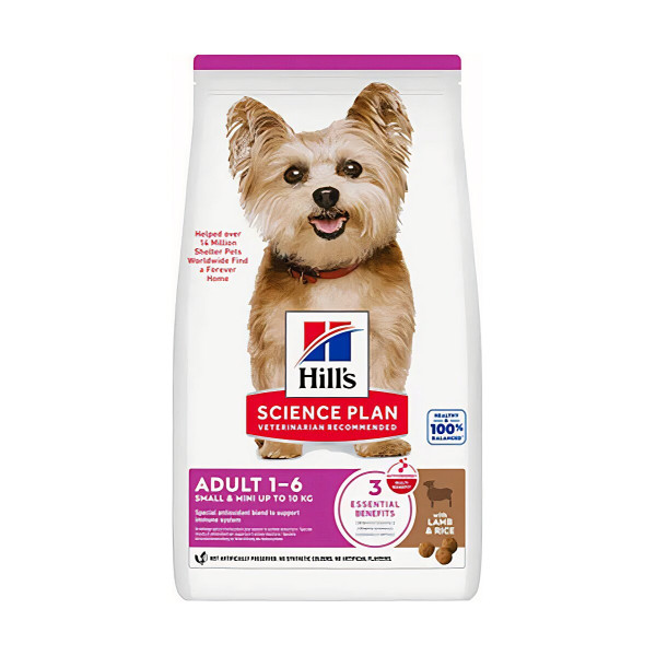 Сухий корм Hill's Science Plan Adult Small & Miniature Lamb & Riceз ягням і рисом для дорослих собак дрібних і міні порід 1.5 кг