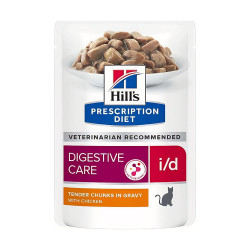 Вологий корм Hill’s Prescription Diet i/d Digestive Care Chicken з куркою для кішок, що сприяє підтримці здоров'я ШКТ 85 г