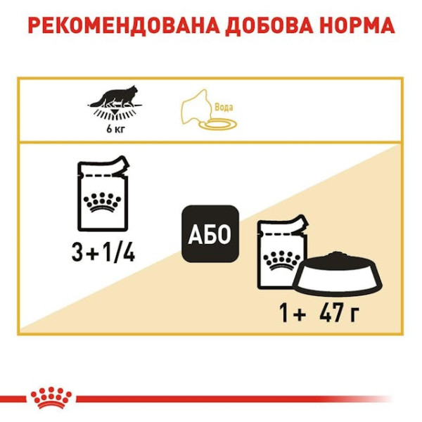 Вологий корм для дорослих котів породи Мейн-Кун (шматочки у соусі) Royal Canin Maine Coon Adult 85 г