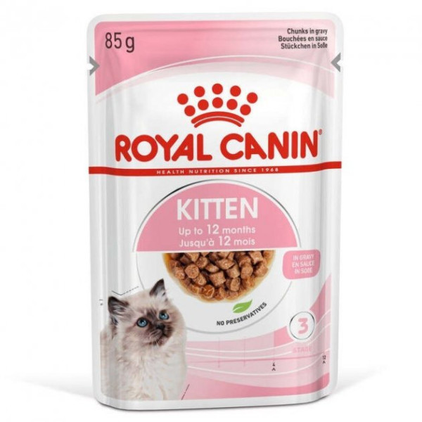 Вологий корм Royal Canin (Роял Канін) Kitten Instinctive для кошенят (шматочки у соусі) 85 г