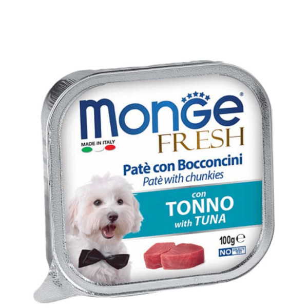 Вологий корм MONGE (Монж) Dog Fresh для собак з тунцем 100 г