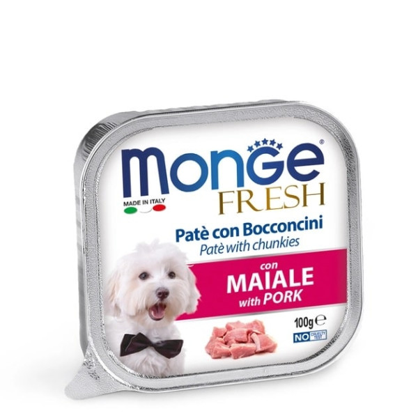 Вологий корм MONGE Dog Fresh Pork для собак смак свинини 100 г