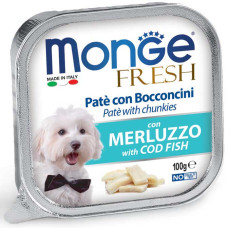 Вологий корм MONGE (Монж) Dog Fresh для собак з тріскою 100 г