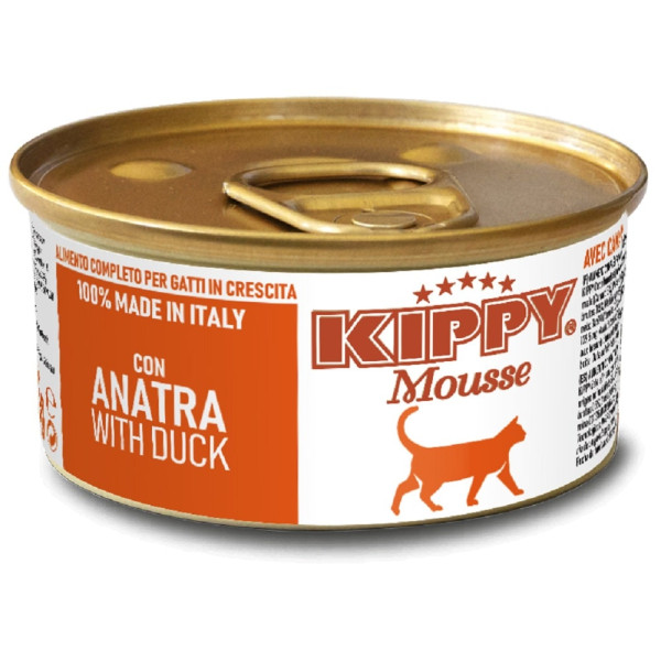 Вологий корм Kippy Mousse With Duck Adult для дорослих котів мус з качкою 85 г