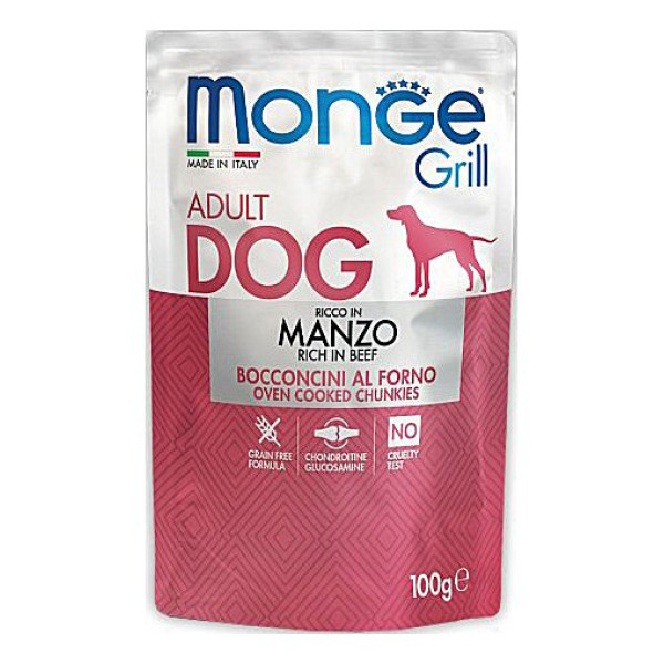 Вологий корм для собак Monge Dog GRILL з яловичиною 100 г