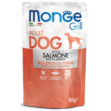 Вологий корм MONGE (Монж) Dog Grill Pouch Salmon для собак з лососем 100 г