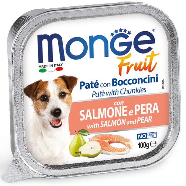 Вологий корм MONGE (Монж) Dog Fruit Salmon Pear для собак лосось та груша 100 г