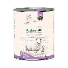 Вологий корм Baskerville (Баскервіль) Super Premium Lamm Mit Johannisbeeren для цуценят Ягня та смородина 800 г