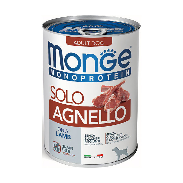 Вологий корм для собак Monge MONOPROTEIN SOLO 100% ягня 400 г
