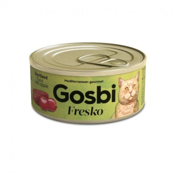 Вологий корм Gosbi для стерилізованих котів Fresko Cat Sterilized Tuna & Apple з тенцем та яблуком 70 г 02009 Іспанія