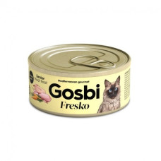 Вологий корм Gosbi для літніх та стерилізованих котів Fresko Cat Senior Meat Feast м'ясний банкет 70 г  02005 Іспанія