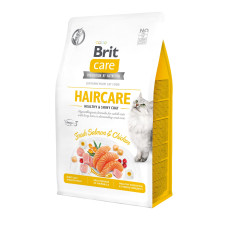 Сухий корм Brit Care GF Haircare Healthy & Shiny Coat для кішок, догляд за шкірою і шерстю з лососем та куркою 400 г