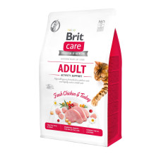 Сухий корм Brit Care Grain-Free Adult Activity Support для активних котів з куркою та індичкою 400 г