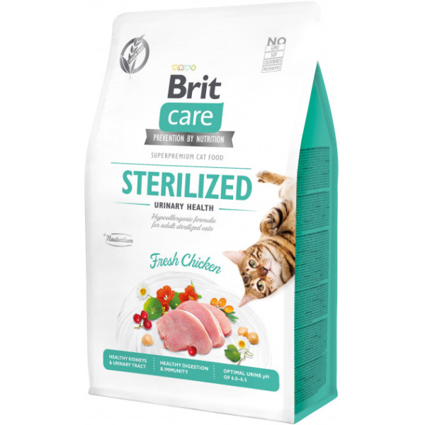 Сухий корм Brit Care Grain-Free Sterilized Urinary Health для стерилізованих котів смак курки 400 г