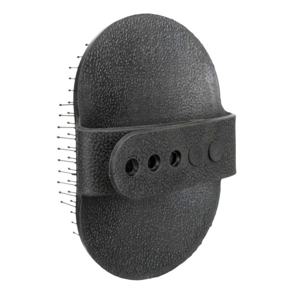 Щітка Trixie для котів з металевими зубчиками гумова з петлею для рук 8х13 см