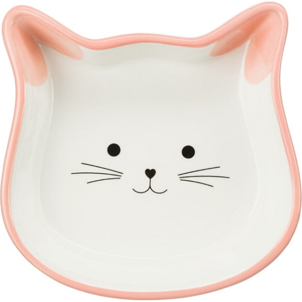 Миска керамічна в формі кошачої мордочки для котів Cat Face 12 см 0.25 л