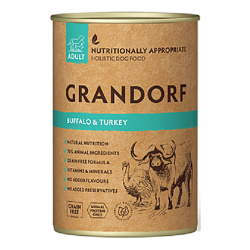 Вологий корм Grandorf (Грандорф) Buffalo & Turkey для собак з м'ясом буйвола та індички 400 г