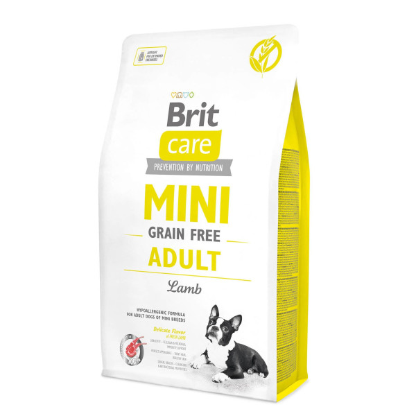 Сухий корм Brit Care Mini Grain Free Adult Lamb для дорослих собак мініатюрних порід смак ягня 2 кг