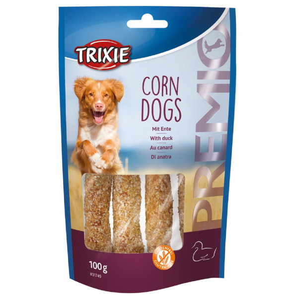 Ласощі Trixie Premio Corn Dogs з качкою для собак 100 г