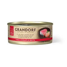 Вологий корм Grandorf (Грандорф) Tuna Fillet & Shrimps для котів філе тунця з креветками 70 г