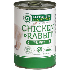 Вологий корм Nature's Protection Puppy Chicken & Rabbit для цуценят курка та кролик 400 г