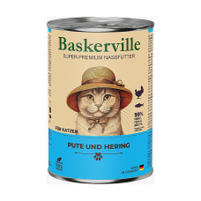 Вологий корм Baskerville (Баскервіль) для котів Індичка та риба 400 г