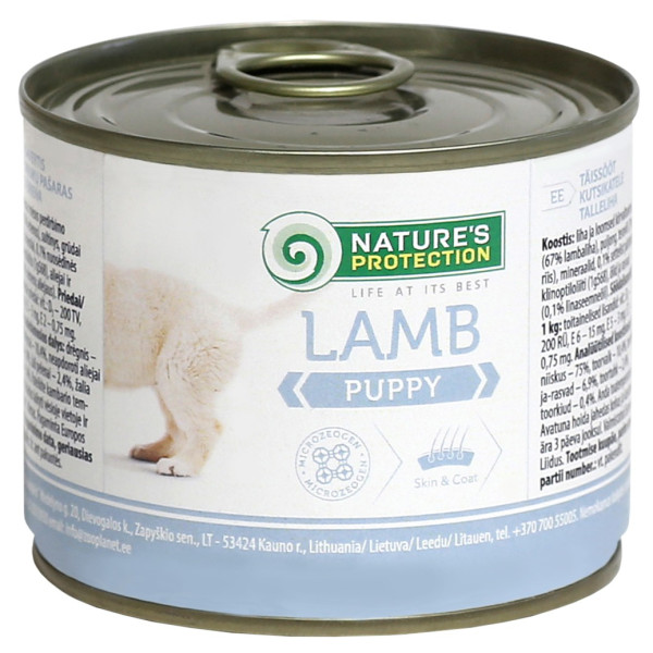 Вологий корм Nature's Protection Puppy Lamb для цуценят з ягням 200 г