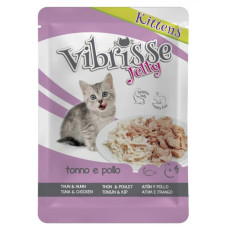 Вологий корм Croci Vibrisse Kitten Jelly для кошенят тунець курка у желе 70 г