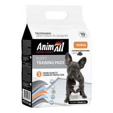 Пелюшки тренувальні з активованим вугіллям для цуценят і собак AnimAll Puppy Training Pads 10 шт 60 x 60 см