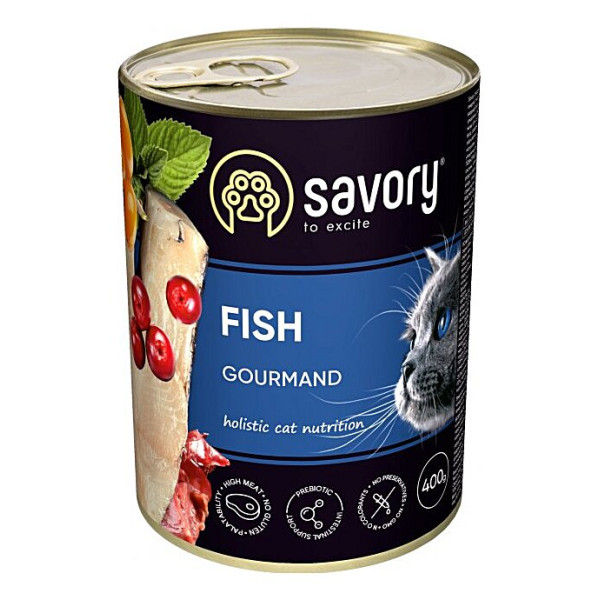 Вологий корм Savory Fish для котів смак риби 400 г