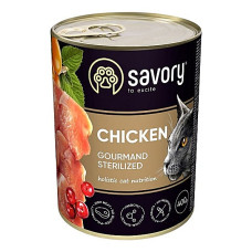 Вологий корм Cat Gourmand Sterilized Сhicken з куркою для стерилізованих котів 400 г