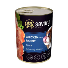 Вологий корм Savory Chicken & Rabbit для цуценят смак кролика та курки 400 г