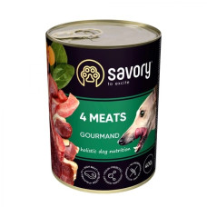 Вологий корм Savory 4 Meats для собак з чотирма видами м'яса 400 г