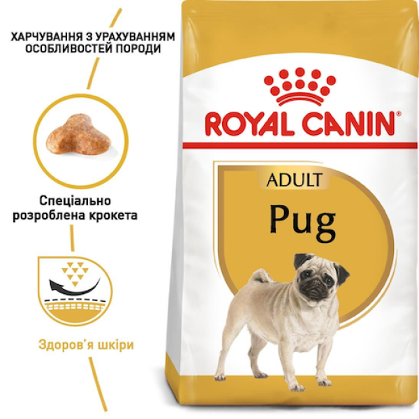 Сухий корм Royal Canin (Роял Канін) Pug Adult для собак породи Мопс 3 кг