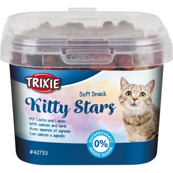 Ласощі Trixie Kitty Stars для кішок з лососем та ягня для котів 140 г