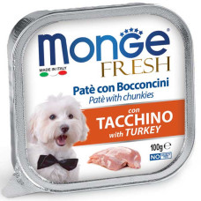 Вологий корм MONGE (Монж) Dog Fresh для собак індичка 100 г