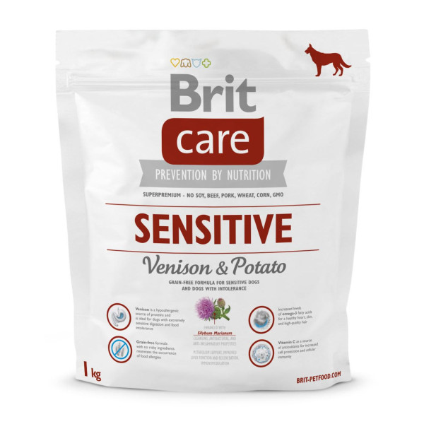 Сухий корм Brit Care Venison & Potato для собак смак оленини 1 кг