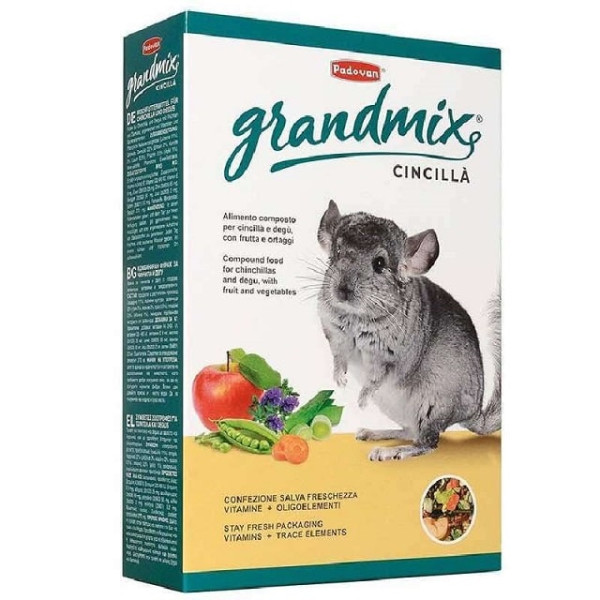 Корм збалансований для шиншил та дегу Padovan (Падован) Grandmix Cincilla 850 г