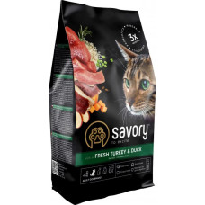 Сухий корм Savory Fresh Turkey & Duck для кішок свіже м'ясо індички та качки 400 г