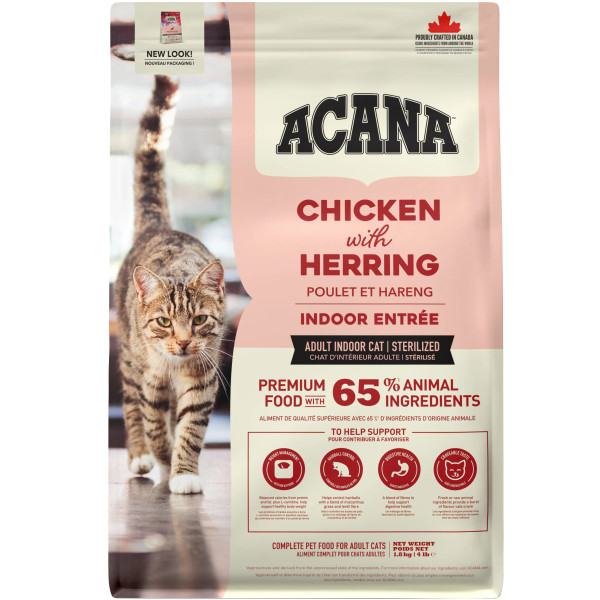Сухий корм Acana Cat Indoor Entrée для дорослих котів з куркою, кроликом і оселедцем 1.8 кг