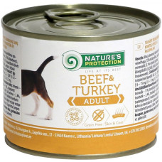 Вологий корм Nature's Protection Adult Beef & Turkey для собак телятина та індичка 200 г