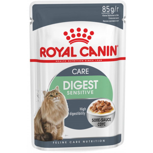 Вологий корм Royal Canin (Роял Канін) Digest Sensitive для котів з чутливим травленням (шматочки у соусі) 85 г