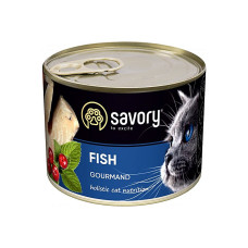 Вологий корм Savory Fish для котів смак риби 200 г