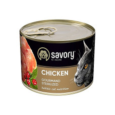 Вологий корм Cat Gourmand Sterilized Сhicken з куркою для стерилізованих котів 200 г